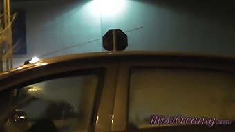 Misscreamy'S Taboo Threesome In A Public Parking Lot